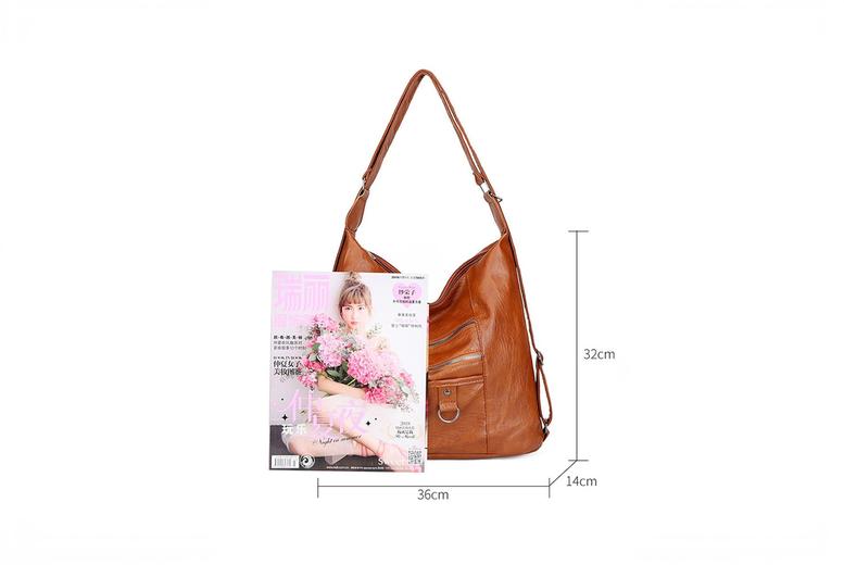 Unisex Brown Spacious Retro Crossbody Bag with Multi-Pocket Organisation and Style – 2 Colours | Wowcher