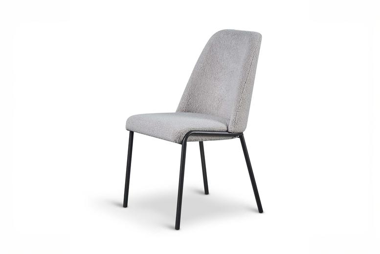 Teddy Boucle Upholstered Dining Chair Set – Pair of Modern Metal-Leg Chairs, 2 Colours | Wowcher Teddy Boucle Upholstered Dining Chair Set – Pair of Modern Metal-Leg Chairs, 2 Colours | Wowcher