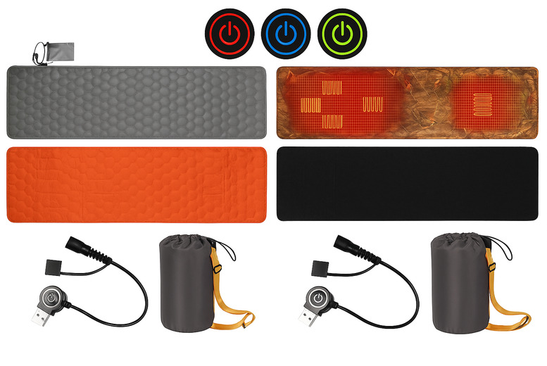 Outdoor USB Heated Sleeping Mat – Rapid Warming, Adjustable Settings, Plush Comfort – 4 Colours | Wowcher