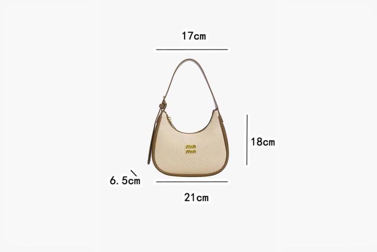 Unisex Blue Vegan Leather Crescent Crossbody Bag – Adjustable Strap, Lightweight, 6 Colours | Wowcher