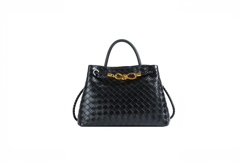 Black Classy Woven PU Handbag for Women – Adjustable Strap, 4 Colours | Wowcher