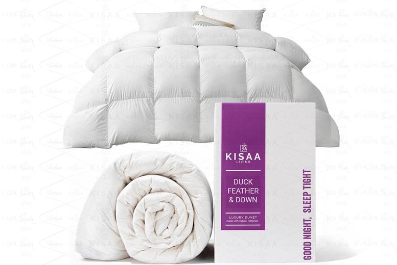 Premium Duck & Goose Feather Down Duvet – 4.5 Tog, Hypoallergenic, Machine Washable, Hotel Quality – 4 Sizes | Wowcher