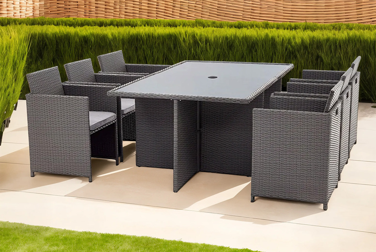 Nevada 6-Seater Weatherproof Rattan Cube Outdoor Dining Set | Wowcher Nevada 6-Seater Weatherproof Rattan Cube Outdoor Dining Set | Wowcher
