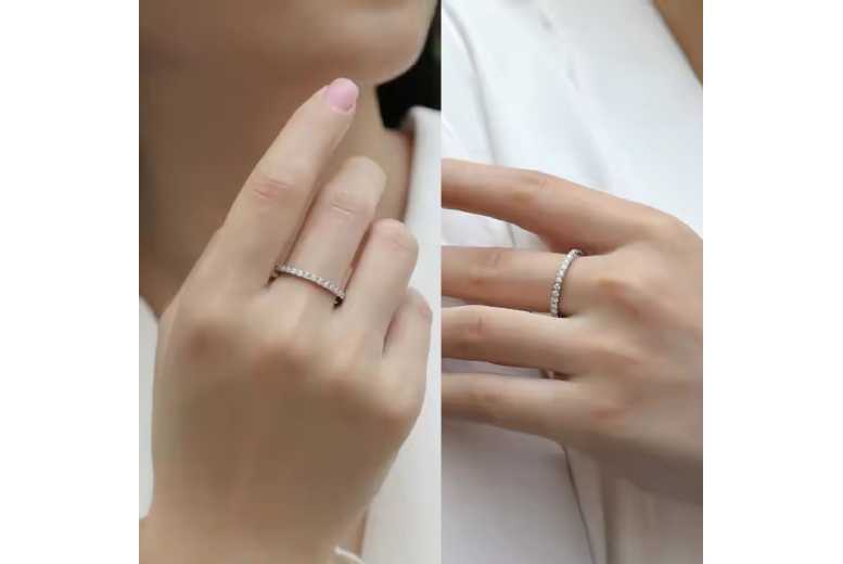 Moissanite Round Cut Diamond Ring in 925 Sterling Silver or Gold – 0.50 to 1.00 Carat, Classic Solitaire Design | Wowcher Moissanite Round Cut Diamond Ring in 925 Sterling Silver or Gold – 0.50 to 1.00 Carat, Classic Solitaire Design | Wowcher