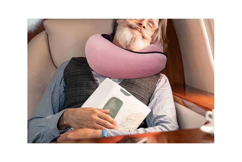 Adjustable Memory Foam Travel Neck Pillow – Ergonomic, Washable Cover & Portable Storage Bag | Wowcher