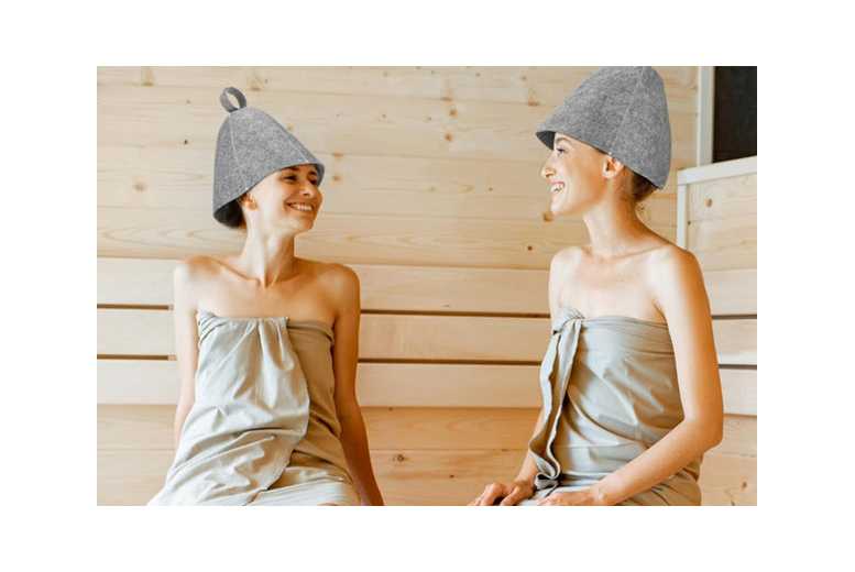 2-Pack Felt Sauna Bath Hats – Quick-Dry, Super Absorbent, Portable | Wowcher 2-Pack Felt Sauna Bath Hats – Quick-Dry, Super Absorbent, Portable | Wowcher