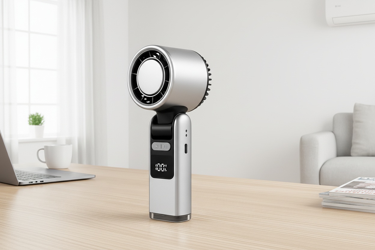 High-Speed Brushless Turbo Portable Folding Handheld Fan! | Wowcher