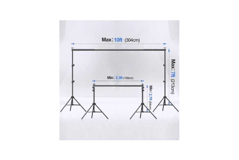 10×6.5ft Adjustable Iron Photo Backdrop Stand – Modern Metal Display Frame for Wall Art & Home Decor | Wowcher