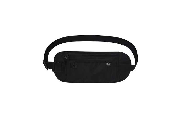 RFID Blocking Travel Money Belt – Lightweight Oxford Passport Fanny Pack for Secure Holidays & Adventures | Wowcher