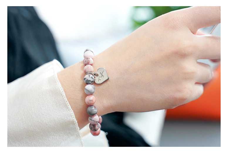 Women’s Black Taylor Swift  Natural Stone Friendship Bracelet – Adjustable Swiftie Accessory | Wowcher