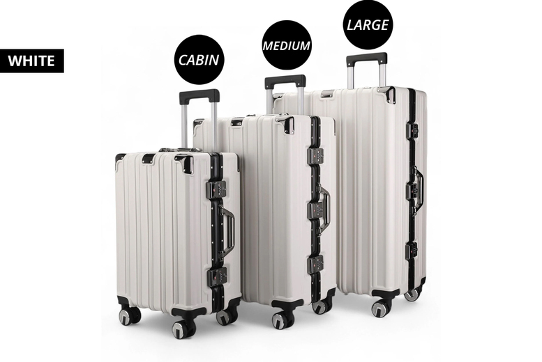 Aluminium Frame Rimowa Inspired Suitcase Set Offer Wowcher