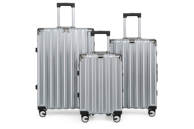 Durable Hardshell Aluminium Frame Suitcase Set – Lightweight Spinner Luggage for Family Holidays & Summer Travel | Wowcher