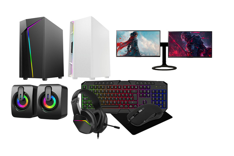 SAVi3 i3 Gaming PC Bundle – Dual 22” Monitors, Intel i3, 16GB RAM, 1TB HDD, RGB Keyboard – Refurbished Desktop Setup for Gamers & Streamers | Wowcher SAVi3 i3 Gaming PC Bundle – Dual 22” Monitors, Intel i3, 16GB RAM, 1TB HDD, RGB Keyboard – Refurbished Desktop Setup for Gamers & Streamers | Wowcher
