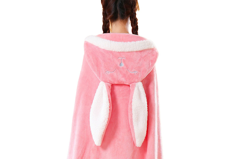 Adorable Kids Hooded Blanket – 100% Polyester, Fun Animal Designs, Unisex, Ages 3+ | Wowcher