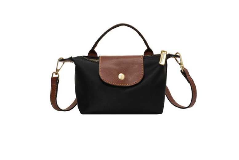 Black: Women's Longchamp  Mini Tote Bag with Shoulder Strap | Wowcher
