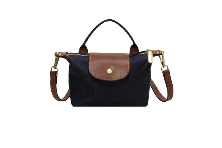 Navy: Women's Longchamp  Mini Tote Bag with Shoulder Strap | Wowcher