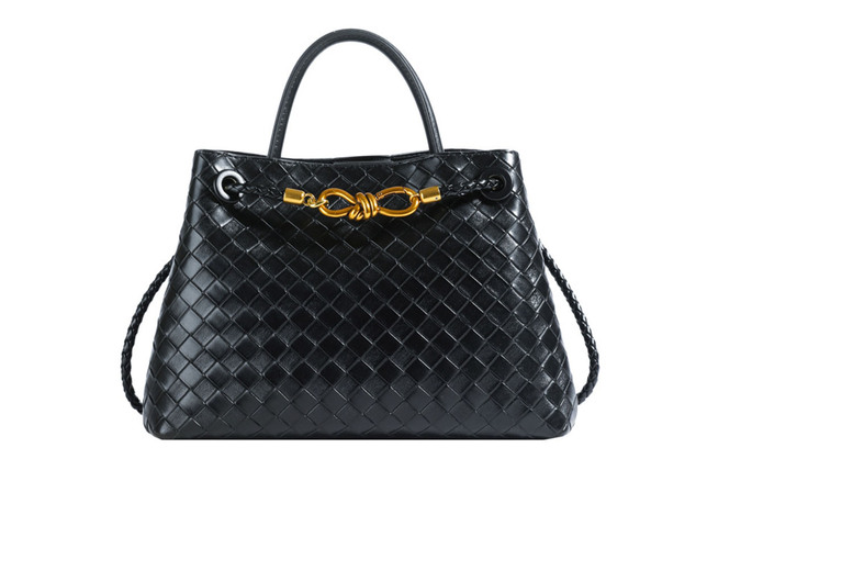 Unisex Green Woven Leather Crossbody Bag – Multi-Way Urban Minimalist, Luxury Metal Buckle, All-Gender Summer Accessory | Wowcher