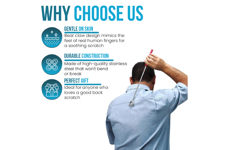 Bear Claw Extendable Back Scratcher – Whole Body Relief Tool for All Skin Types | Wowcher