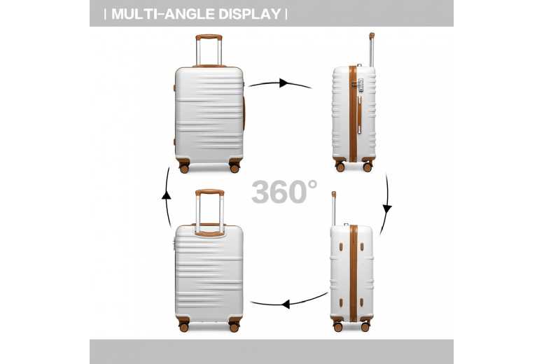 Kono 24 Inch ABS Hard Shell Suitcase With TSA Lock | Wowcher