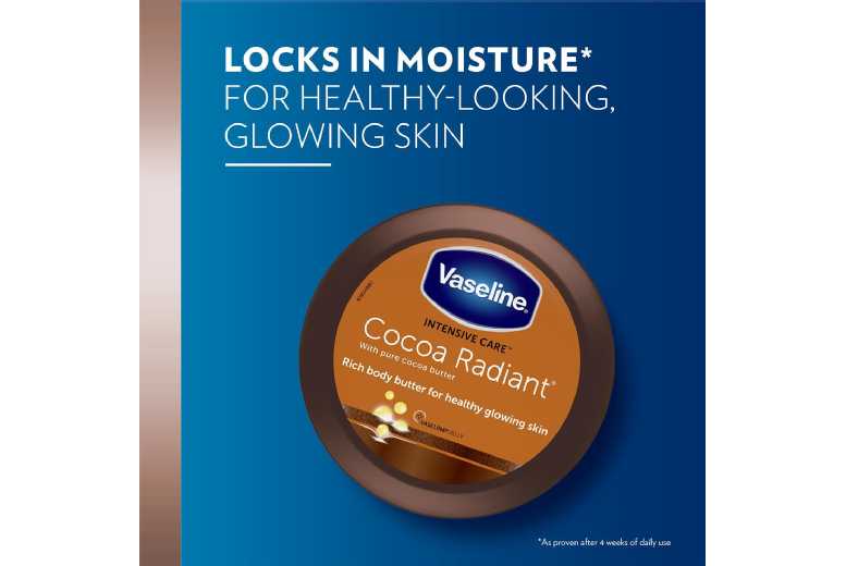 Vaseline Cocoa Radiant Body Butter Cream 250ml – Deep Moisturising for Dry Skin, Enriched with Pure Cocoa Butter | Wowcher
