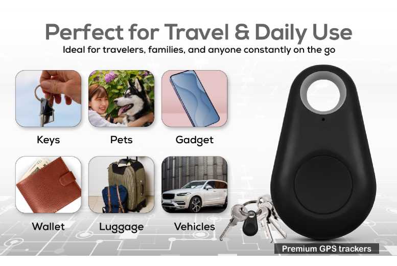 Ultra-Portable Bluetooth GPS Tracker Tag for iPhone & Android – Smart Finder Accessory | Wowcher