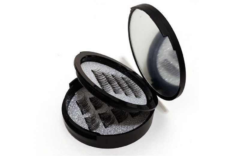 16Pcs Reusable Dual Magnetic Eyelashes Kit – Lightweight, Glue-Free, Black Finish | Wowcher