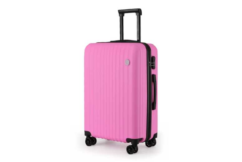 ABS Hard Shell 4-Wheel Luggage Set – Lightweight Burgundy Suitcase, Cabin & Checked Sizes | Wowcher