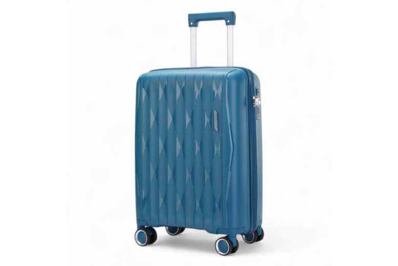 Robust Polypropylene Hard Shell Cabin Suitcase 4-Wheel, TSA Lock, 40L – Cabin Size | Wowcher