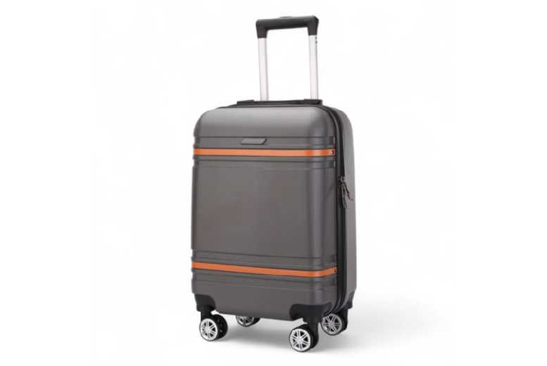 ABS Hard Shell 4-Wheel Cabin Suitcase 36x22x56cm – Lightweight Carry-On | Wowcher