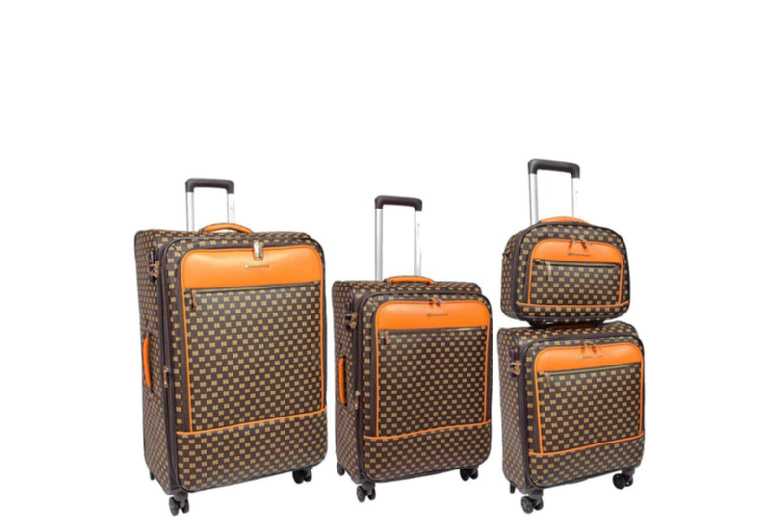 Soft Expandable 4-Wheel Luggage Set – Lightweight PVC, TSA Lock, 3-Piece + Cosmetic Bag | Wowcher