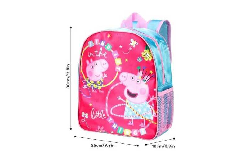 Peppa Pig Girls Backpack Pink Rainbow Adjustable Schoolbag | Wowcher Peppa Pig Girls Backpack Pink Rainbow Adjustable Schoolbag | Wowcher