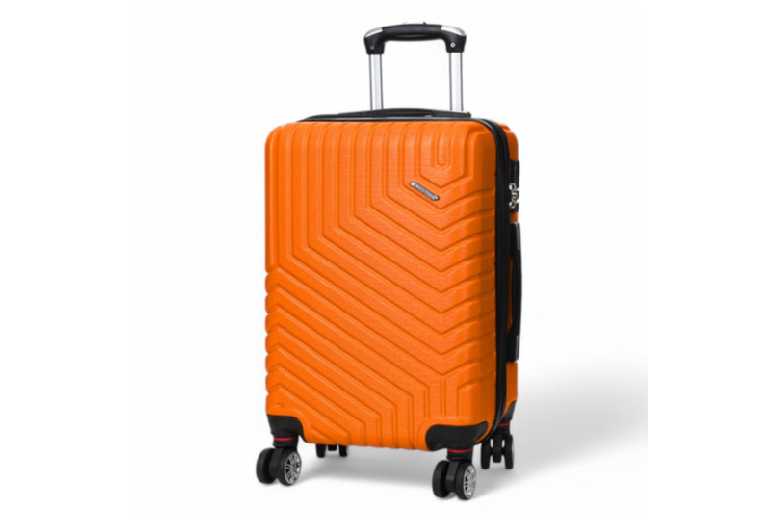 Expandable Hard Shell Cabin ABS Suitcase 55x37x22cm | Wowcher