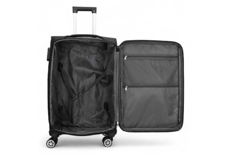 8 Wheel Lightweight Suitcase Luggage Travel Bags Set | Wowcher