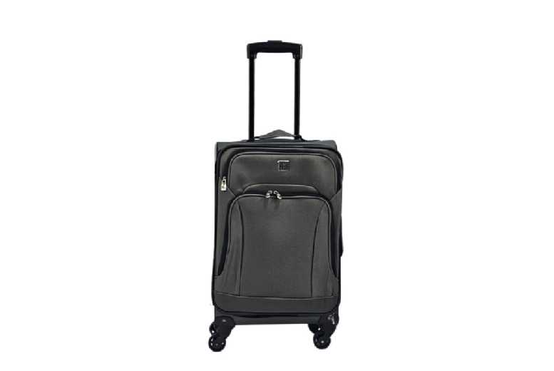 Lightweight 4-Wheel Soft Shell Luggage Suitcase Set – Cabin Size, Ripstop Polyester | Wowcher