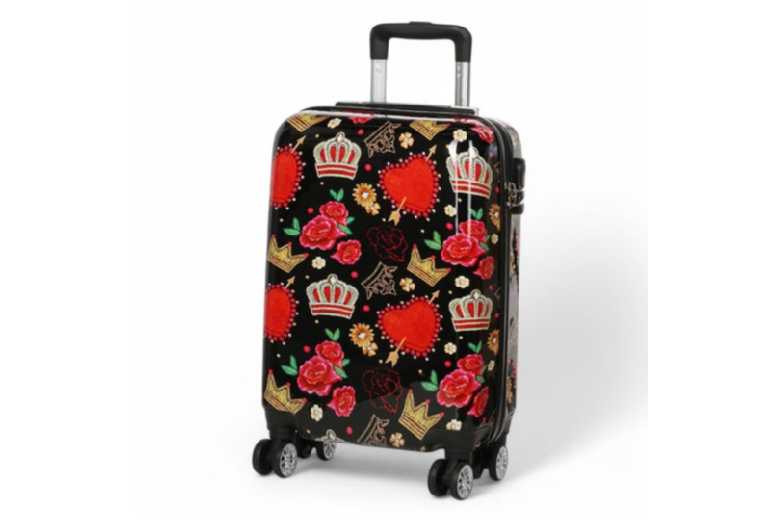 Expandable Polypropylene Hard Shell Cabin Suitcase 55x36x20cm – Lightweight 4-Wheel Carry-On Luggage | Wowcher