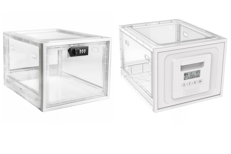 Multi-Functional Time Lock and Password Secured Storage Box for Home & Office | Wowcher