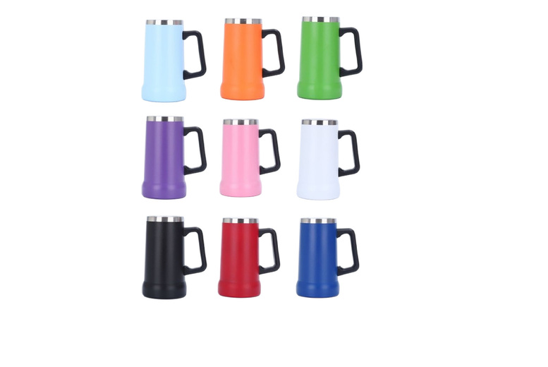 Stanley  24Oz 304 Stainless Steel Insulated Stein with Handle for Beverage | Wowcher