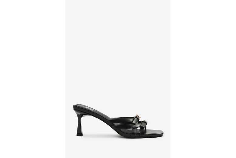 Black Women’s Faux Leather Cross Strap Buckle Heel Sandals – Chic Square Toe | Wowcher Black Women’s Faux Leather Cross Strap Buckle Heel Sandals – Chic Square Toe | Wowcher