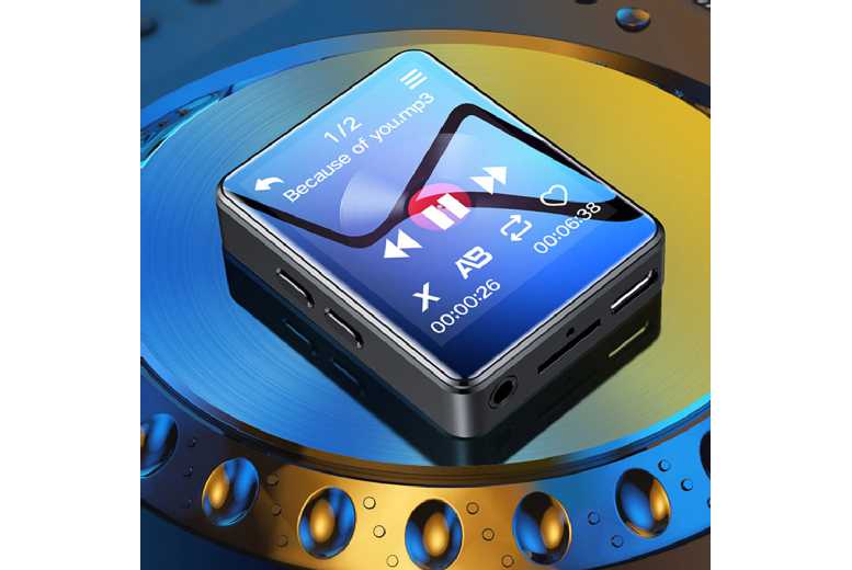 Bluetooth 5.0 Touchscreen MP3 Player & Portable Music Speaker – 32GB | Wowcher