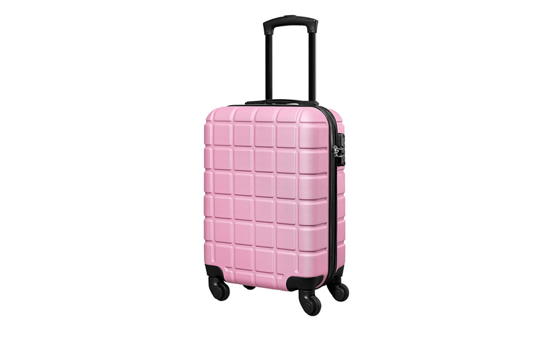 Small ABS Hard Shell Cabin Suitcase – Lightweight 4-Wheel Carry-On with TSA Lock (30L) | Wowcher