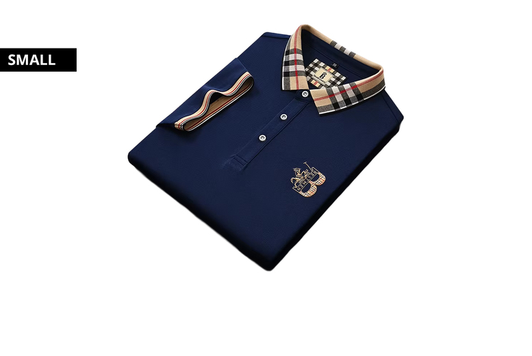 Burberry Inspired Men's Breathable Polo T-Shirt Deal Wowcher