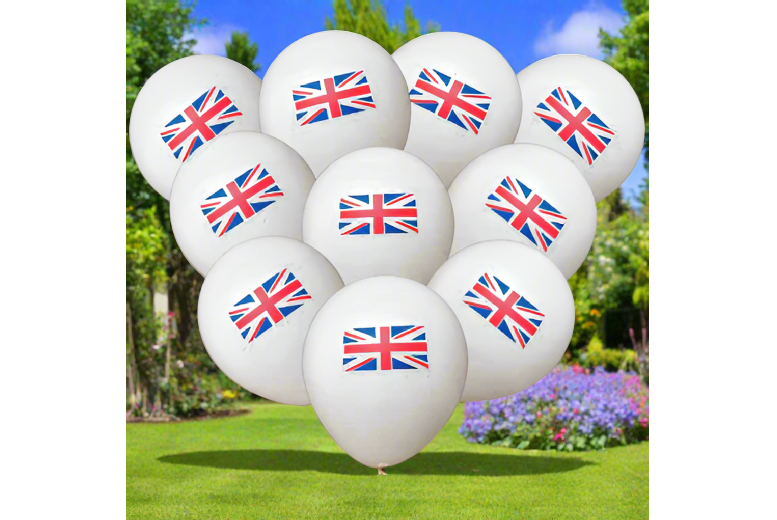 Union Jack Patriot Balloons 10-Pack – Durable All-Weather Party Decor | Wowcher Union Jack Patriot Balloons 10-Pack – Durable All-Weather Party Decor | Wowcher