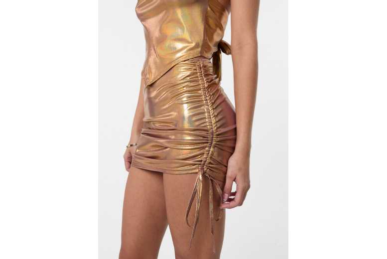 Women’s Black Pink Vanilla Ruched Skirt With Straps | Wowcher