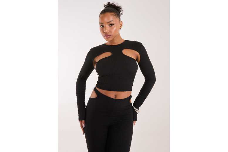 Unisex Popcorn Scoop Racer Long Sleeve Top Black S | Wowcher