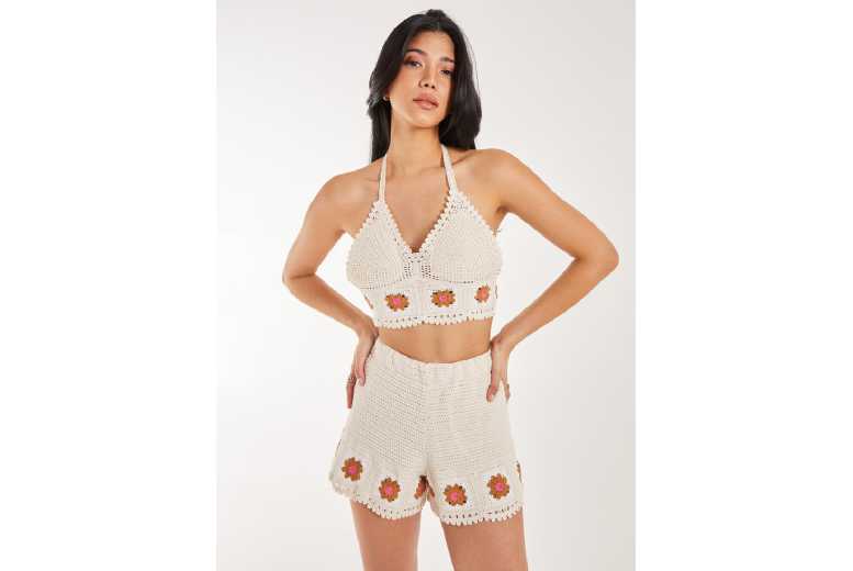 Unisex Black Pink Vanilla Cotton Crochet Bralette – Breathable, Boho Shaping Top | Wowcher Unisex Black Pink Vanilla Cotton Crochet Bralette – Breathable, Boho Shaping Top | Wowcher