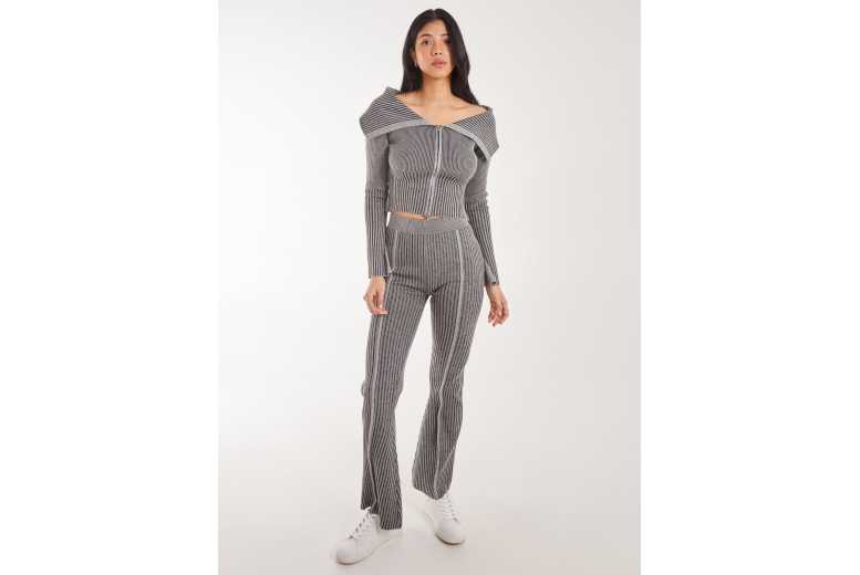 Unisex Black Washed Rib Fold-Over Cardigan – 100% Viscose, Zip Bardot, S/M, Relaxed Fit | Wowcher Unisex Black Washed Rib Fold-Over Cardigan – 100% Viscose, Zip Bardot, S/M, Relaxed Fit | Wowcher