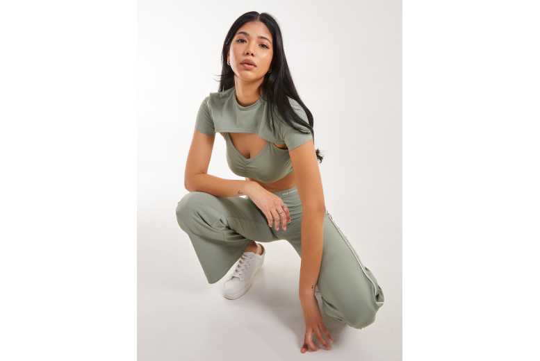 Unisex 2In1 Super Soft Active Top Sage S | Wowcher