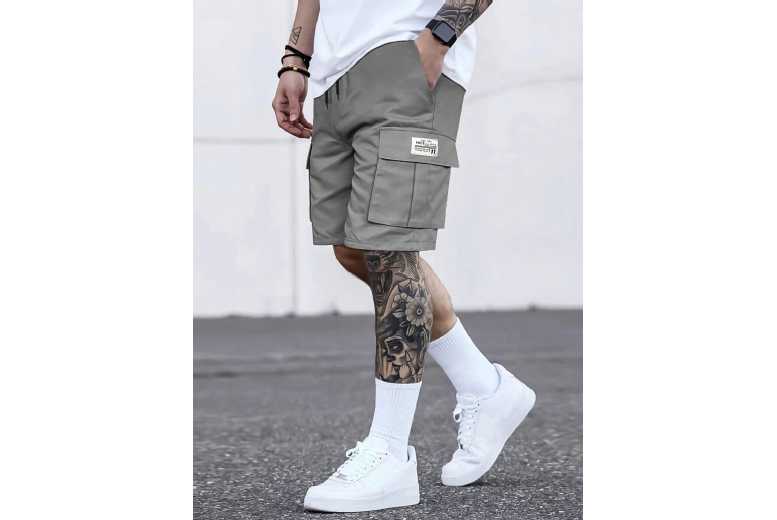 3PCS Men’s Summer Straight Work Shorts – Breathable Cotton, Loose Fit, Multi-Pocket | Wowcher