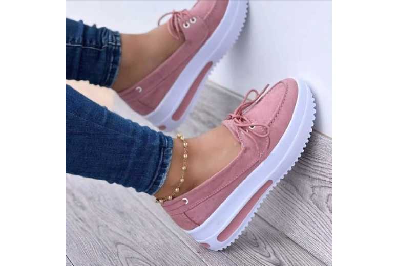 Non-Slip, Solid - colored and Low - top Women's Shoes - 9 Sizes & 4 Colors Pink UK12 | Wowcher