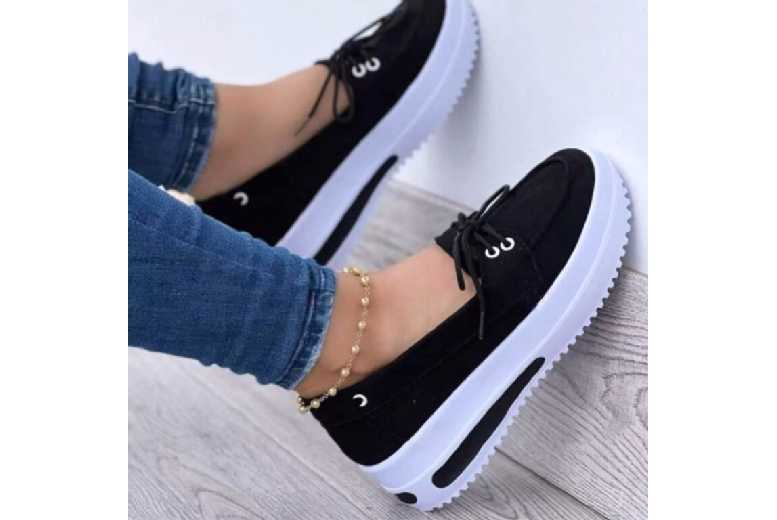 Non-Slip, Solid - colored and Low - top Women's Shoes - 9 Sizes & 4 Colors Black UK7 | Wowcher